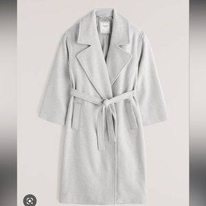 Slouchy Belted Wool-Blend Coat